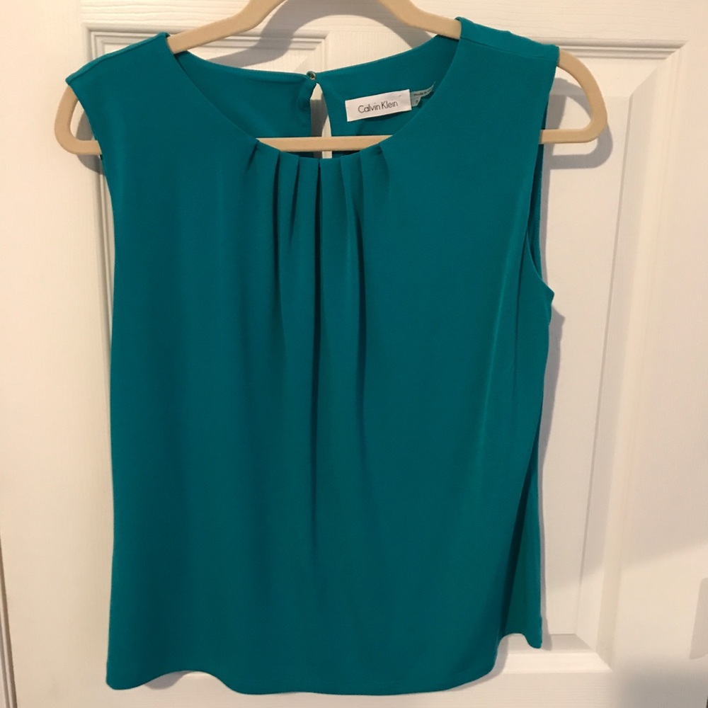 NWT Calvin Klein Sleeveless Blouse Petite Large